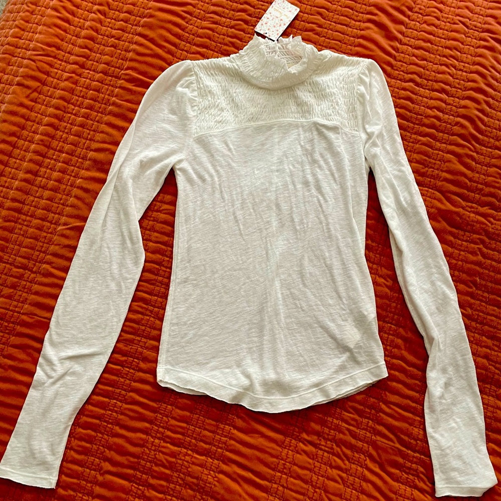 Free People White Blouse Shirt Top We the free